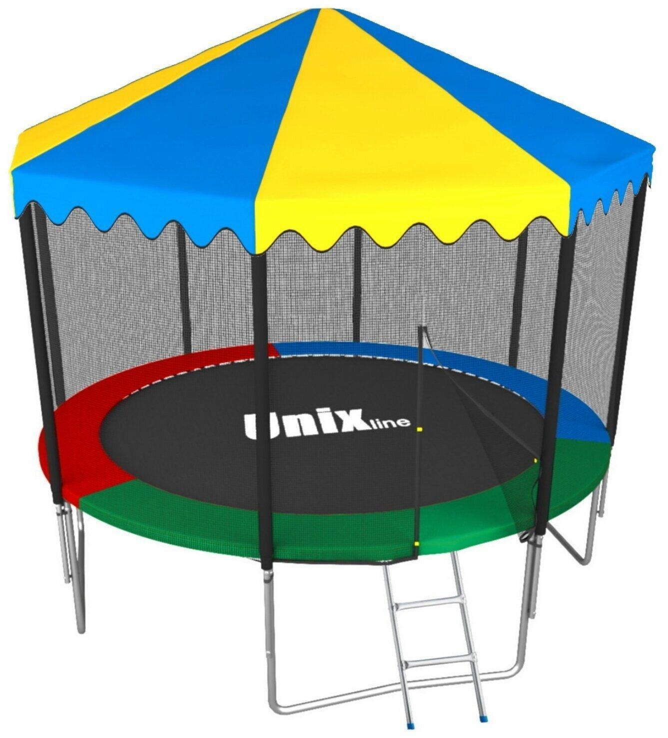 Батут UNIX line Simple 8 ft Color (outside) внешняя защитная сетка с крышей