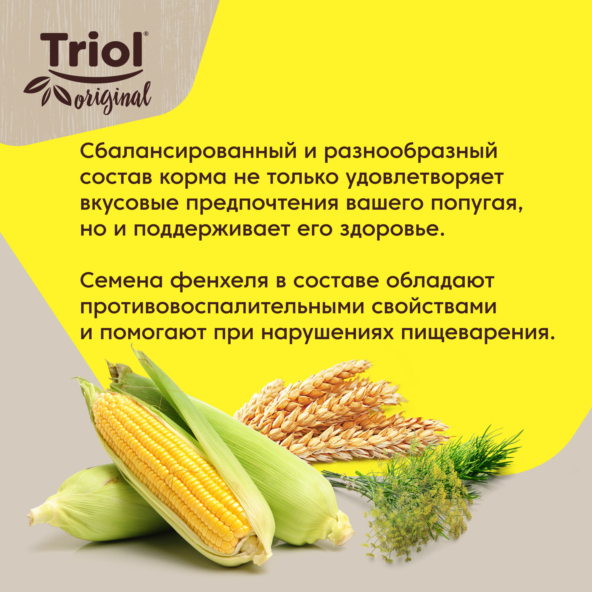 Корм для крупных попугаев от бренда Triol, серия Original, 450 г — фото 1
