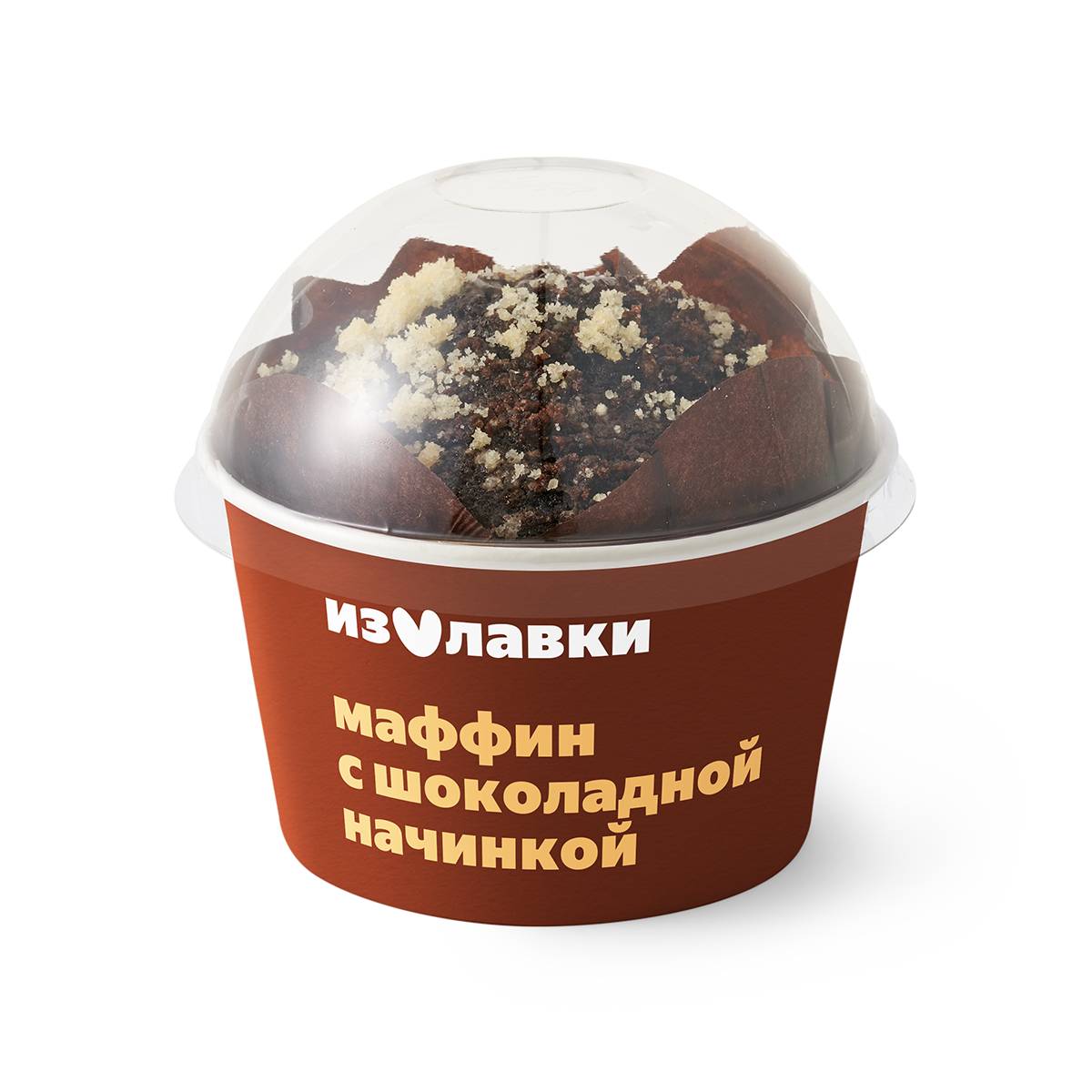 Маффин "Из Лавки", с шоколадной начинкой, 120 г, пластиковый стакан