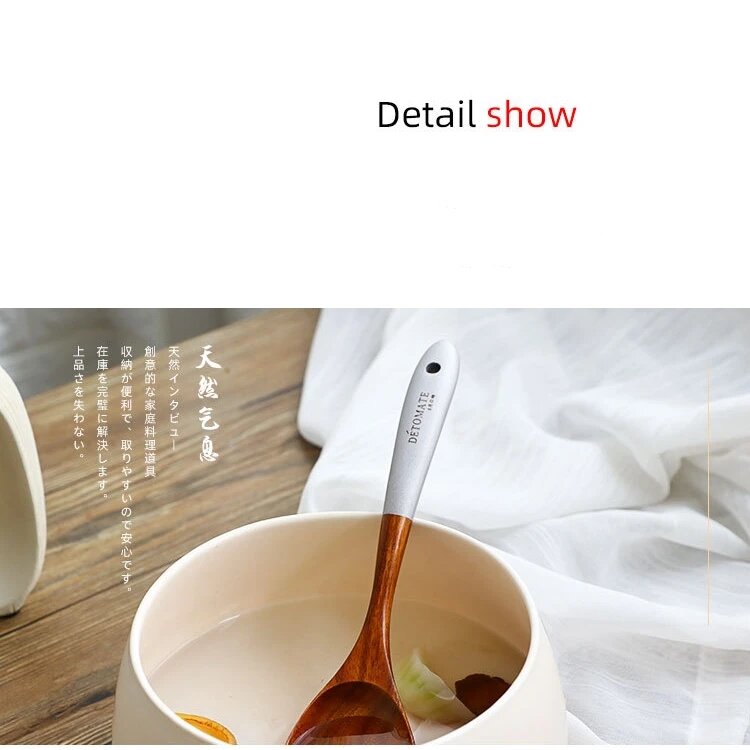 Изображение Набор кухонных инструментов XINCHEN из тикового дерева, 5pcs set