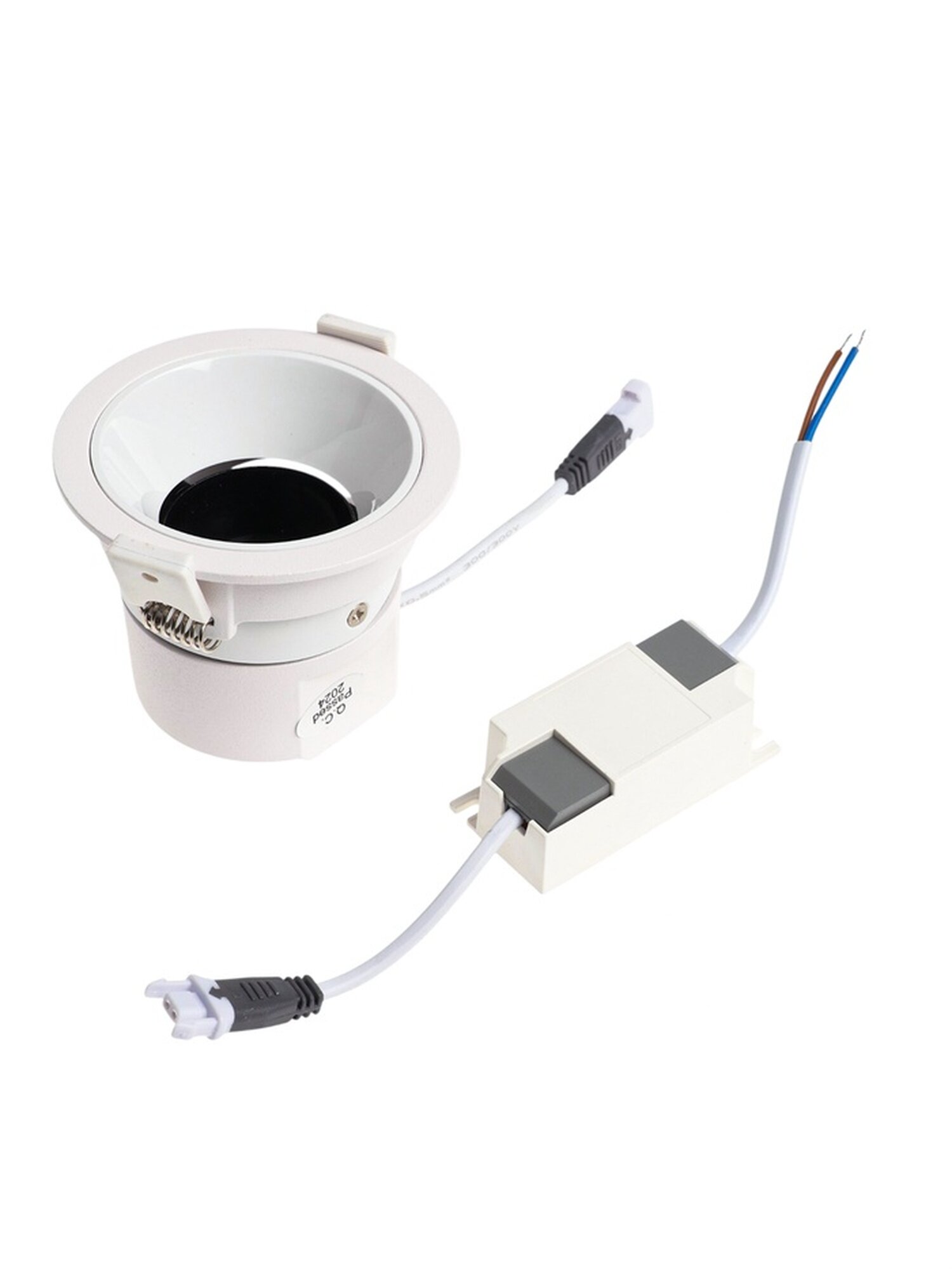 Светильник светодиодный встраиваемый поворотный 6Вт 6500К с драйвером D75 белый