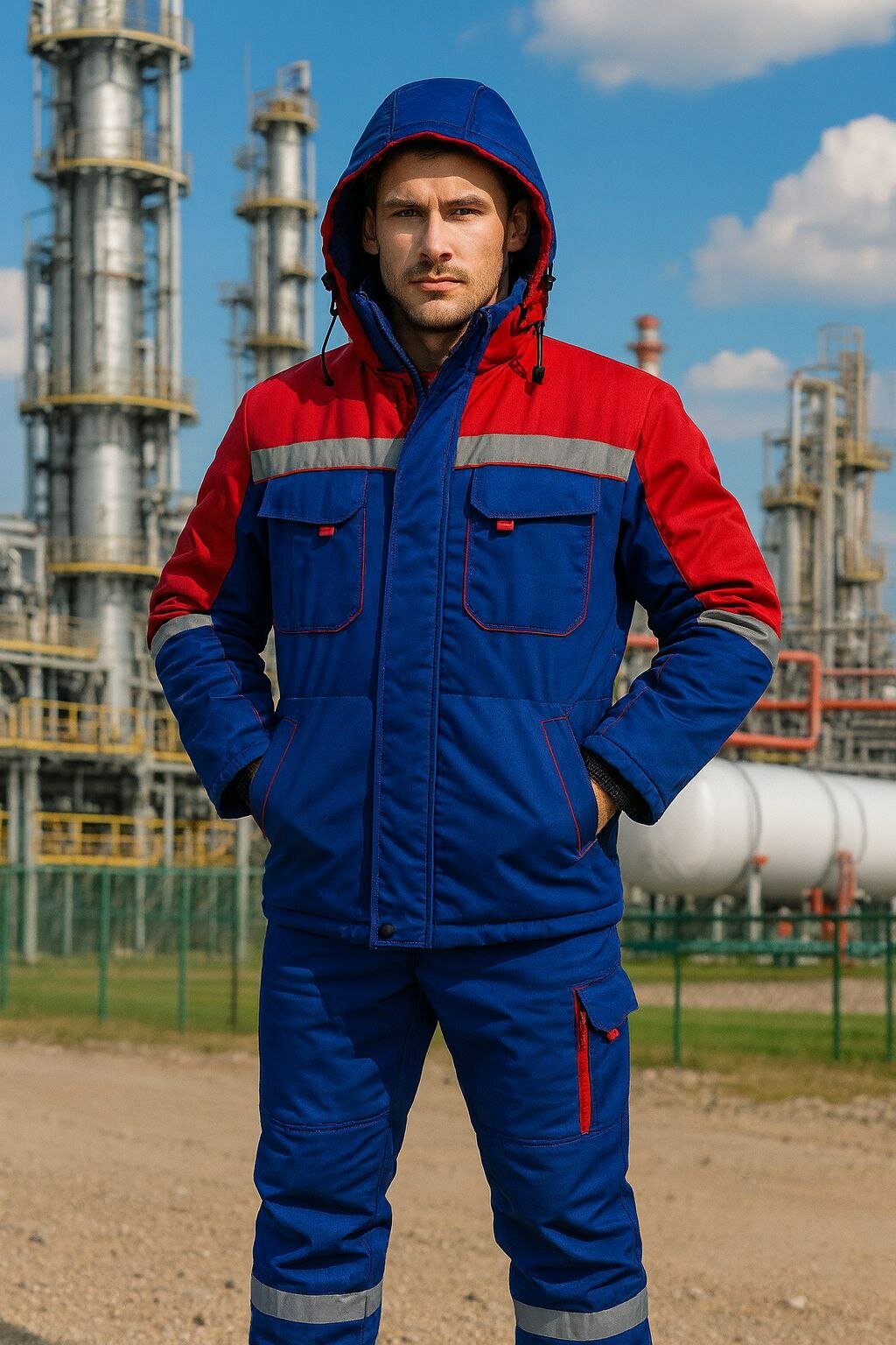 Спецодежда, куртка с брюками утепленная, смесовая ткань, очень теплая