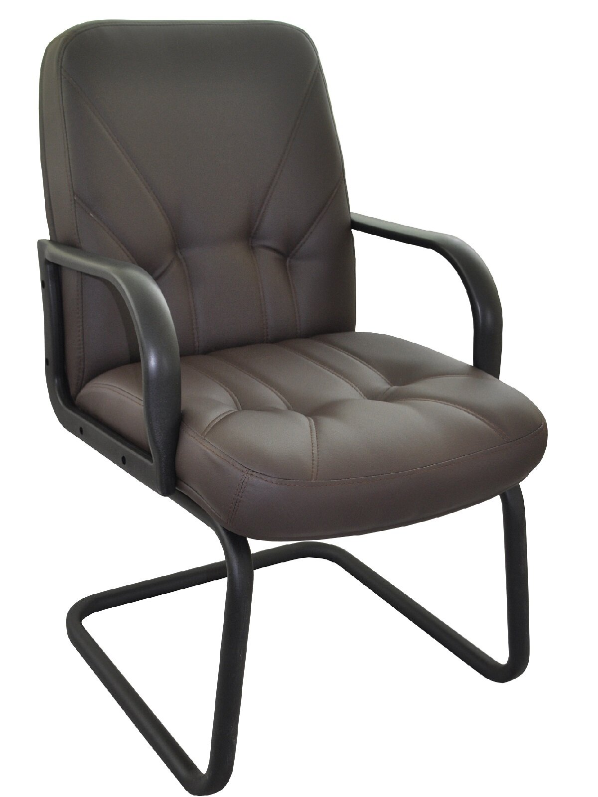 Кресло без колесиков Factor Бибионе 2ПС, натуральная кожа коричневая