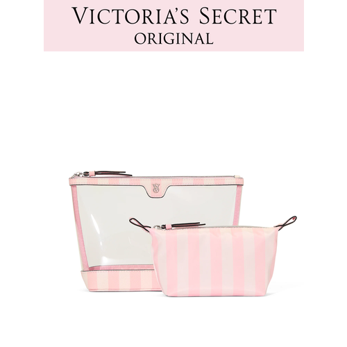 Косметичка Victorias Secret ширина 24 см высота 16 см длина 8 см 2 шт розовый 16204₽