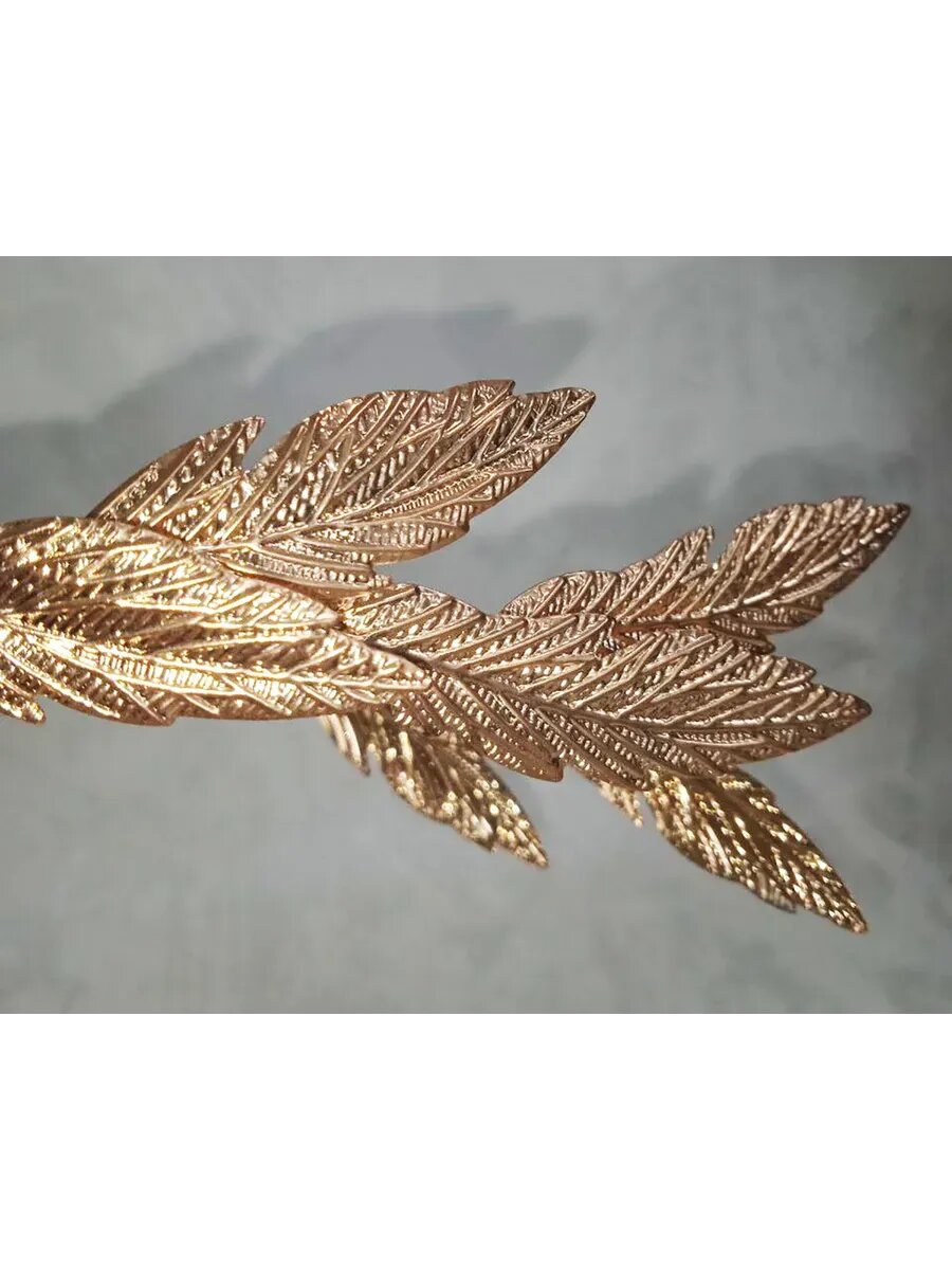 Ободок Сфера "Лавровый венок", металлический, с декоративными элементами лавра, 15х12х4 см — фото 1