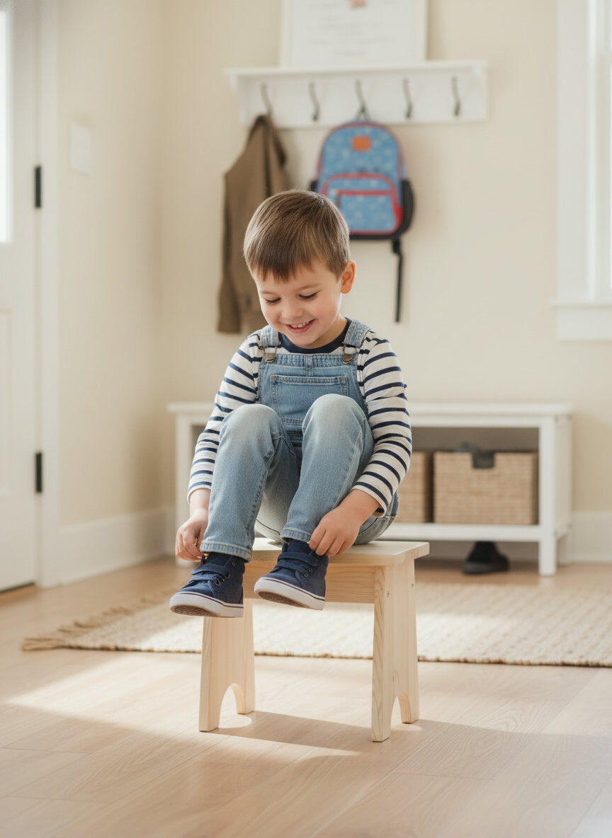 Табурет деревянный Мини MINI, 32х20х27 см из массива сосны, универсальный — фото 1