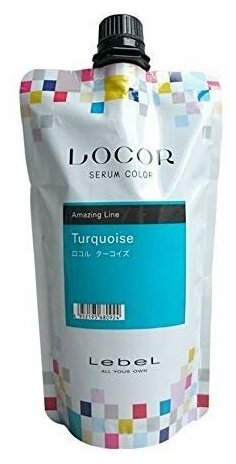 LEBEL LOCOR Serum Color - Краситель-уход оттеночный LOCOR Turquoise 300гр