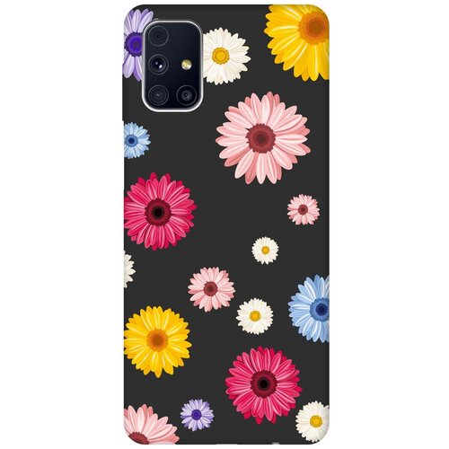 фото Re:pa чехол - накладка soft sense для samsung galaxy m31s с 3d принтом "gerberas" черный
