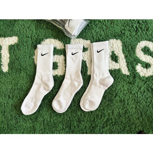 Носки NIKE, 3 пары, размер L, белый носки nike fc barcelona snkr sox размер 38 42