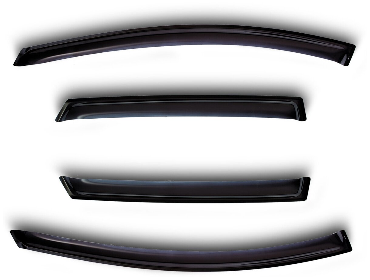 Дефлекторы окон Ford Focus III 2011-2015, 2015- 5 door седан/хэтчбек 4 шт SIM - фото №1