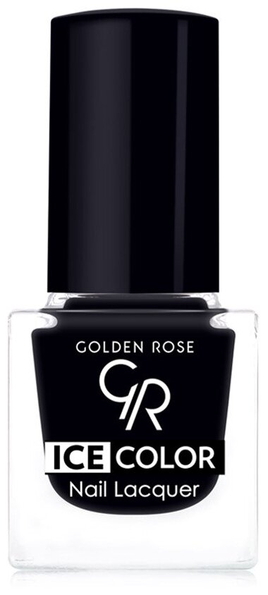 Golden Rose Лак для ногтей Ice Color Nail Lacquer, тон 162 Черный