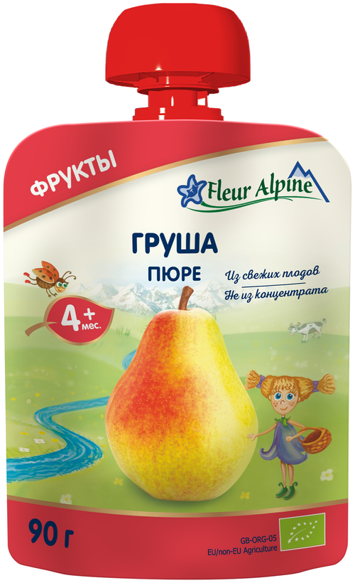 Пюре Fleur Alpine Груша, с 4 месяцев, 90 г