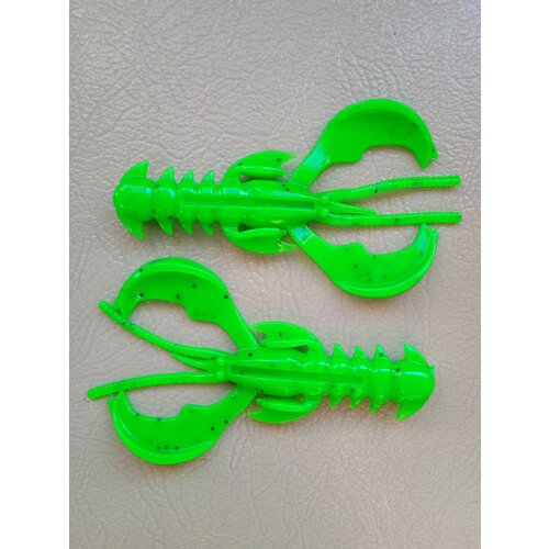 Силиконовая приманка Рак (Yabby) 40 мм, Зеленый (Clear Green), 10 шт. уп.