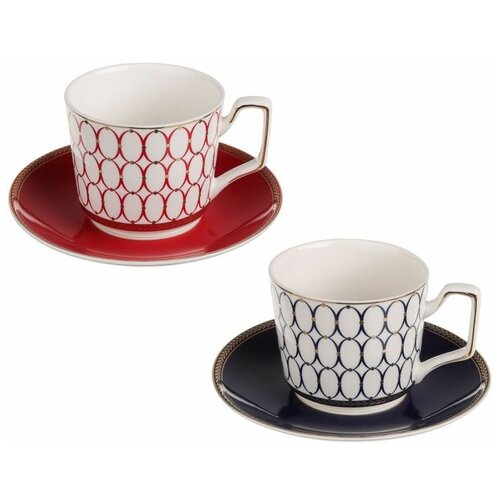 MILLIMI Элеганза Набор чайный 4 пр., 260мл, 15см, костяной фарфор