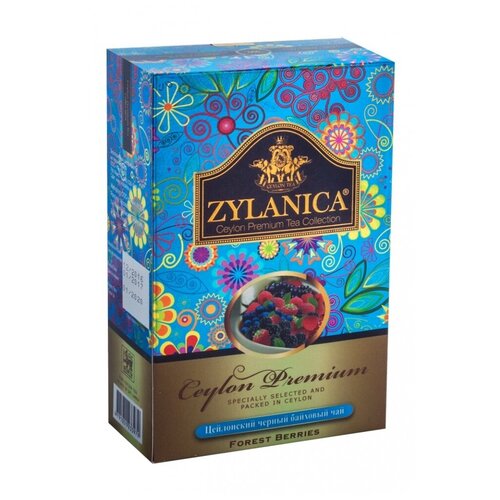 Чай черный Zylanica Ceylon Premium Forest berries, ягоды, 100 г, 2 пак.