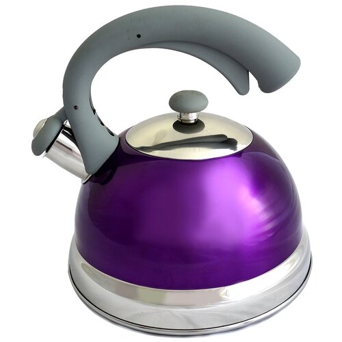 фото Tima чайник со свистком k-23/24 2.5 л, фиолетовый/серый