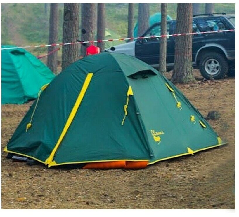Палатка Tramp Scout 2 (V2) турист. 2мест. зеленый - фото №5