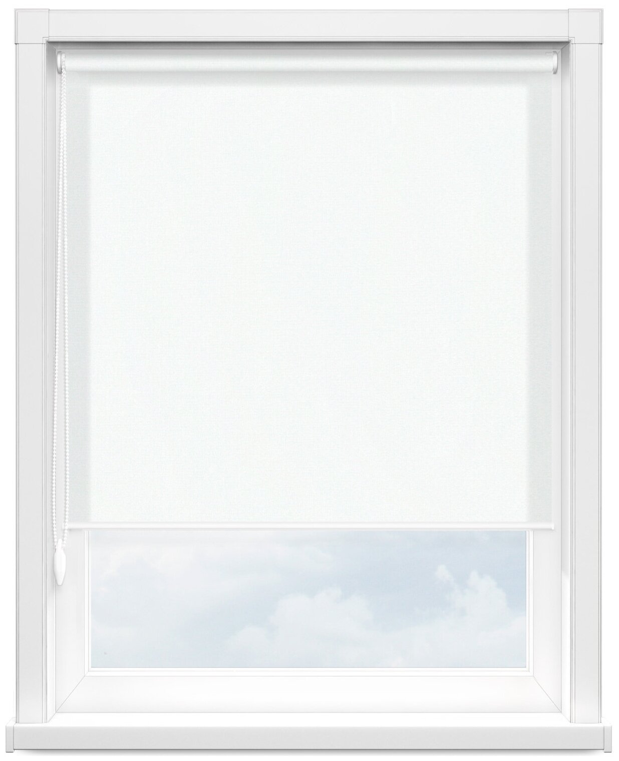 Рулонные шторы Плэйн белый 37*185 см/ Унистайл - фотография № 5