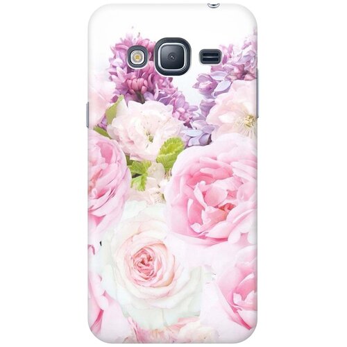 фото Cиликоновый чехол на samsung galaxy j3 (2016) / самсунг джей 3 2016 с принтом "розовый букет" gosso