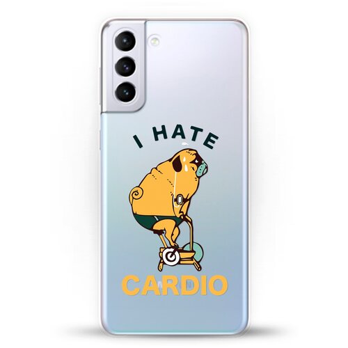 фото Силиконовый чехол не люблю кардио на samsung galaxy s21+ andy & paul