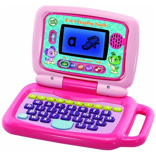 фото Leapfrog 2 в 1 ноутбук с сенсорным экраном leaptop, розовый, обучающий планшет для детей с 10 режимами игры, для детей от 2 лет нет бренда