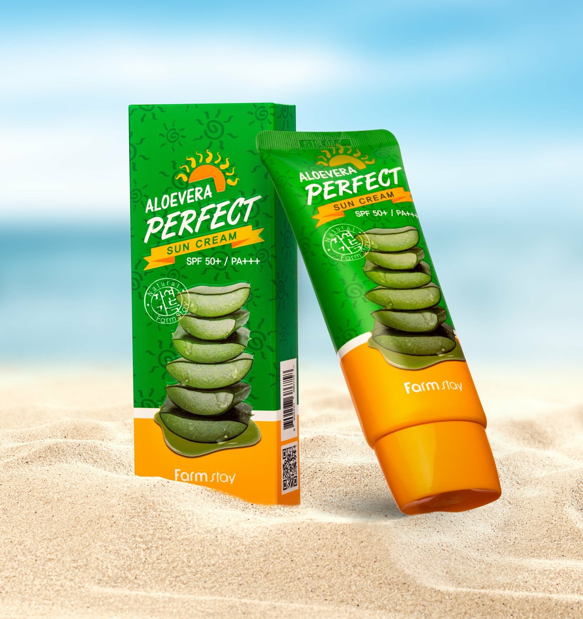 Farmstay крем Aloevera Perfect SPF 50, 70 г, 70 мл, 1 шт