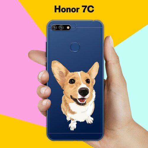 Силиконовый чехол Хороший корги на Honor 7C