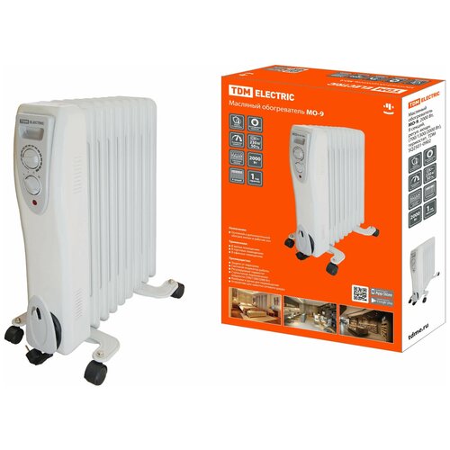Масляный обогреватель TDM МО-9 2000 Вт 9 секций регулировка мощности 70013002000Вт термостат 623800₽