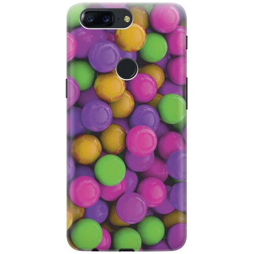 фото Cиликоновый чехол на oneplus 5t / ванплюс 5т с принтом "разноцветные драже" gosso