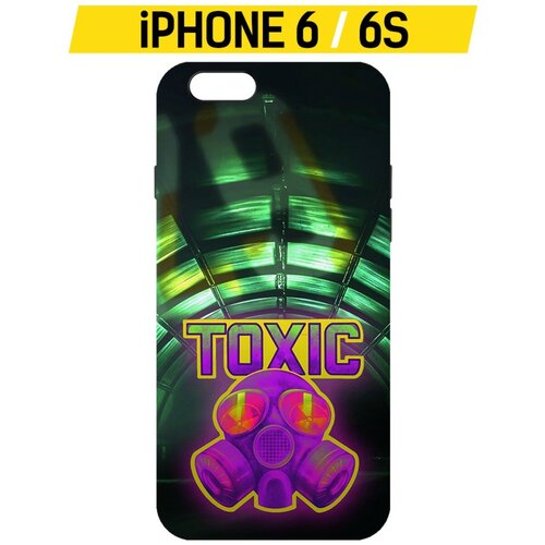 Чехол-накладка Krutoff Soft Case Cтандофф 2 (Standoff 2) - Стикер Toxic для iPhone 6/6s черный чехол накладка krutoff soft case cтандофф 2 standoff 2 c4 для iphone 6 6s черный