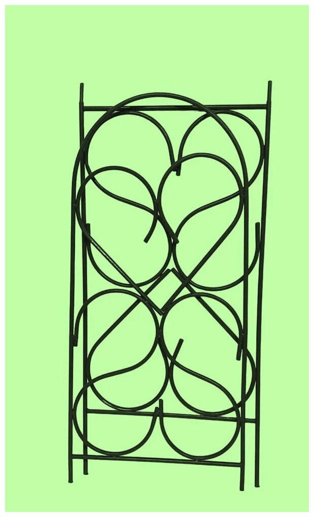 Шпалера садовая металлическая для растений (для сада) Тюльпан-2 разборная зелёная труба d=10мм рисунок проволока 4мм