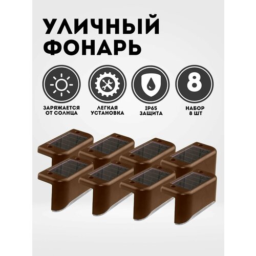 Уличный настенный LED светильник на солнечной батарее 1290₽