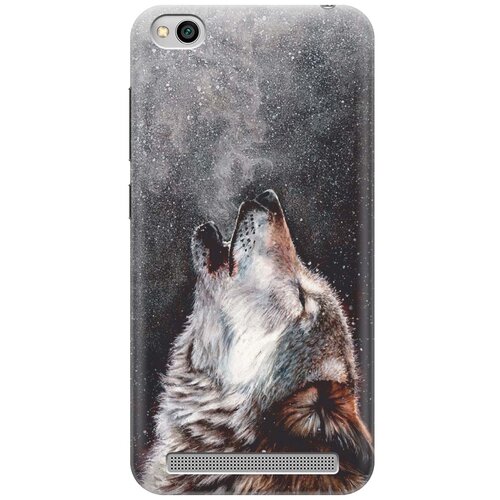 фото Cиликоновый чехол на xiaomi redmi 5a / сяоми редми 5а с принтом "морозный волк" gosso