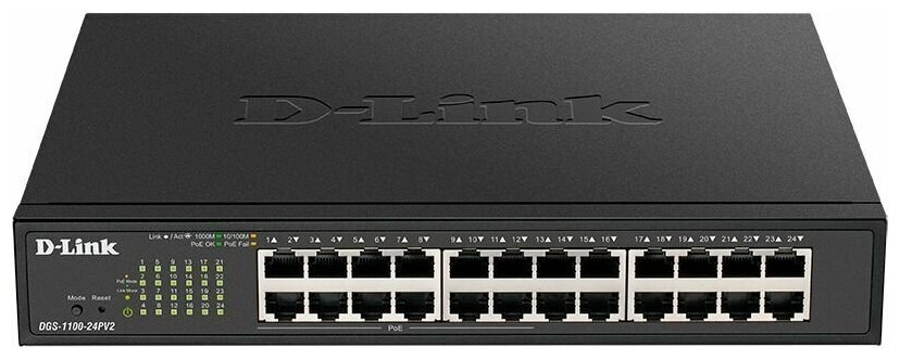 Коммутатор D-Link DGS-1100-24PV2/A, настраиваемый