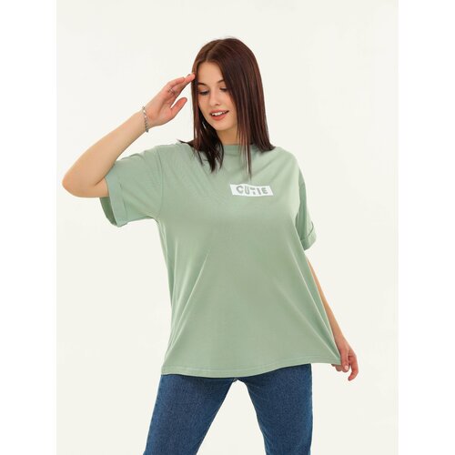 фото Футболка hot story, размер 44-46, зеленый