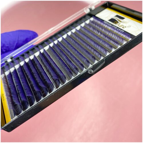 Ресницы D 0.10 6-13 mm двухтонотовые фиолетовые Ollure 20 линий MIX