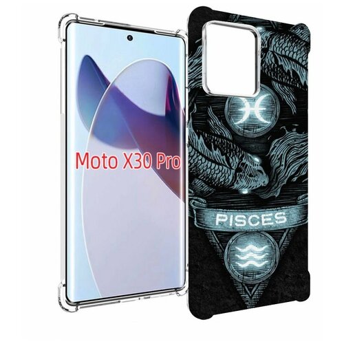 Чехол MyPads знак зодиака рыбы 4 для Motorola Moto X30 Pro задняя-панель-накладка-бампер