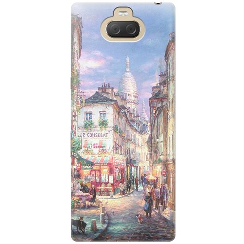 фото Re:pa накладка transparent для sony xperia 10 plus / xa3 ultra с принтом "пейзаж монмартра"