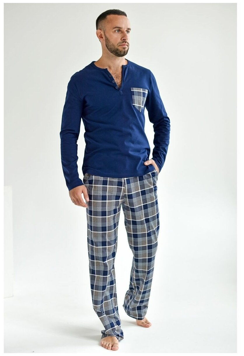 Пижама мужская с брюками и футболкой TLG, 48 размер - фотография № 1