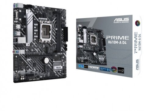 Материнская плата Asus PRIME H610M-A D4 (LGA1700, mATX)