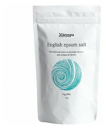 Соль для ванны English epsom salt на основе магния 1000 г