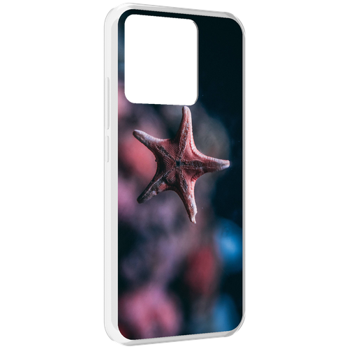 Чехол MyPads морская-звезда---starfish для Xiaomi Redmi 10A задняя-панель-накладка-бампер чехол mypads морская звезда starfish для xiaomi 12t pro задняя панель накладка бампер