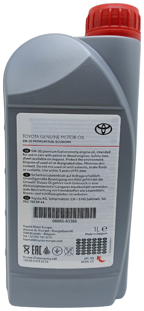 Синтетическое моторное масло TOYOTA Premium Fuel Economy 5W-30