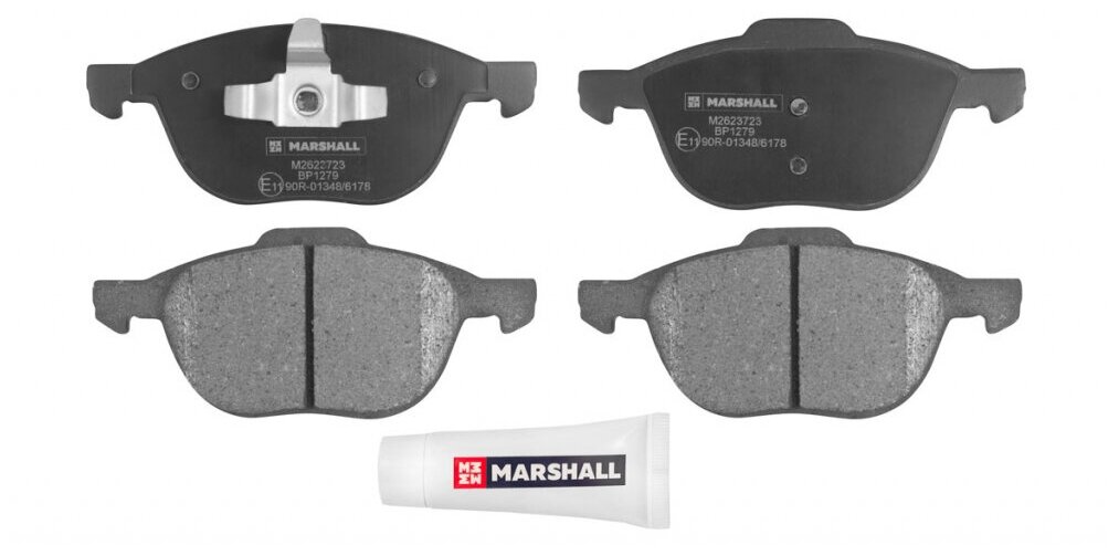 Тормозные колодки дисковые передние MARSHALL M2623723 для Ford Focus II, III 04-, Mazda 3 (BK, BL) 03-, Volvo S40 (544) 04- (GDB1583 // 8V412K021AA, 1753844, 3M5J2K021A1A)