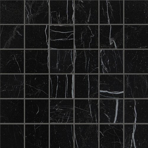 Плитка Fap Roma Diamond Nero Reale Macromosaico 30x30 fNGG мрамор гладкая, глянцевая морозостойкая