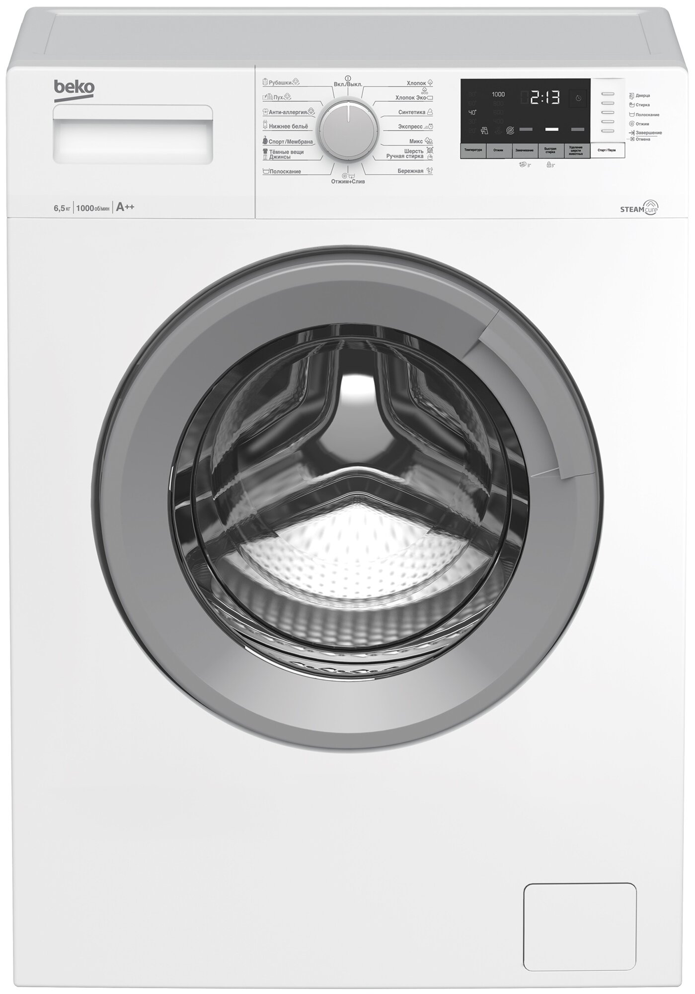 Стиральная машина Beko SteamCure WSRE6H512ZSW - фотография № 1