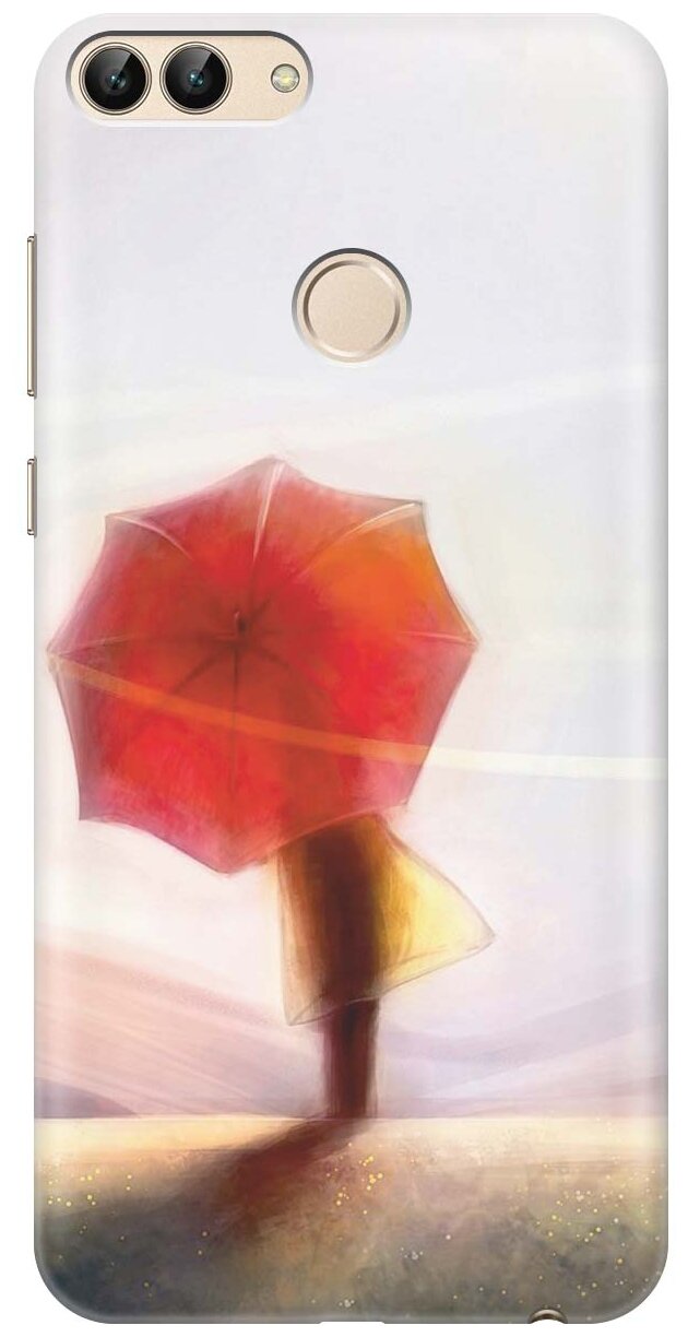 RE: PAЧехол - накладка ArtColor для Huawei P Smart с принтом "Красный зонтик"