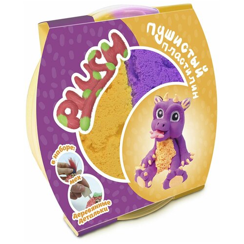 Набор для творчества Plush Пушистый пластилин ФиолетовыйОранжевый 160г PL02201804 707₽