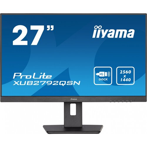 Монитор Iiyama 27 ProLite XUB2792QSN-B5 черный IPS LED 4ms 16:9 HDMI M/M матовая HAS Piv 350cd 178гр/178гр 2560x1440 75Hz DP WQ USB 6.8кг