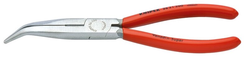 Длинногубцы KNIPEX 2621200 200 мм, с режущими кромками, модель "аист"